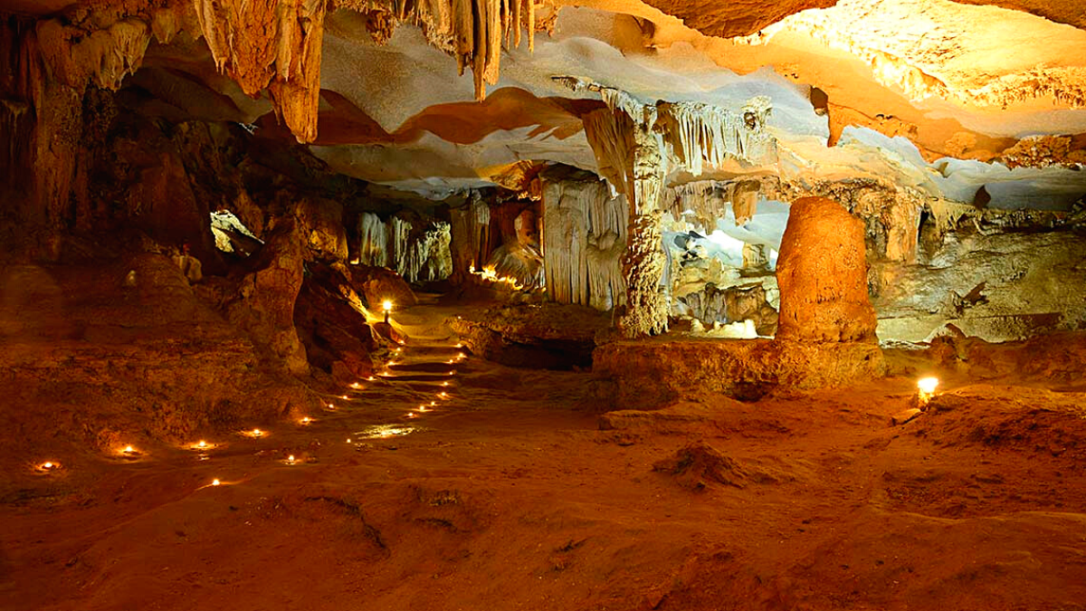 Huge area inside the cave