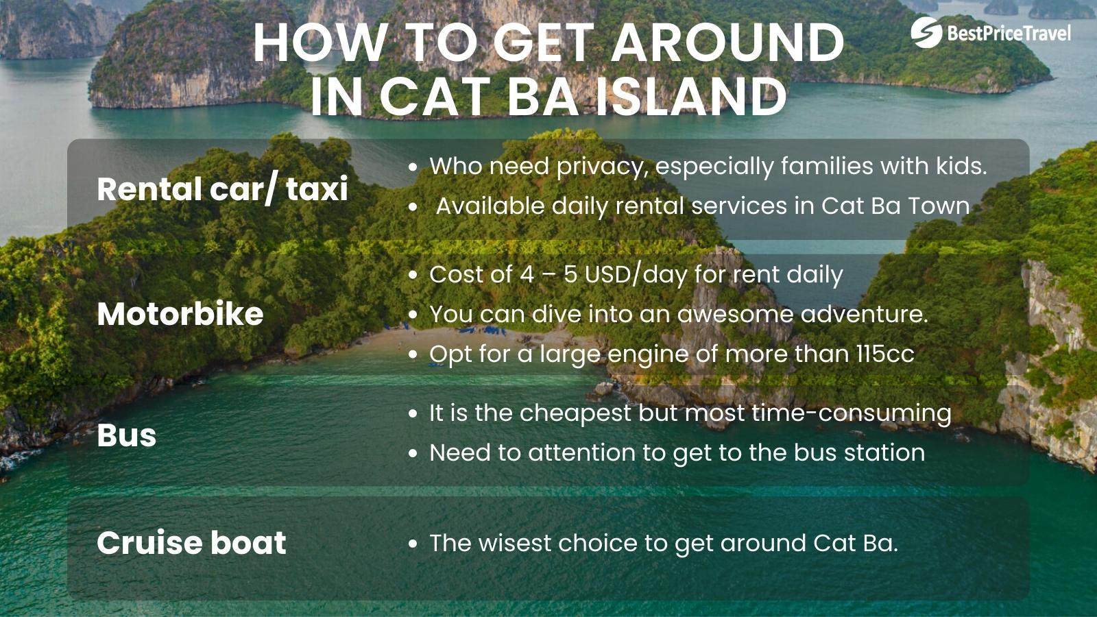 Cat Ba Transportation Get To & Around