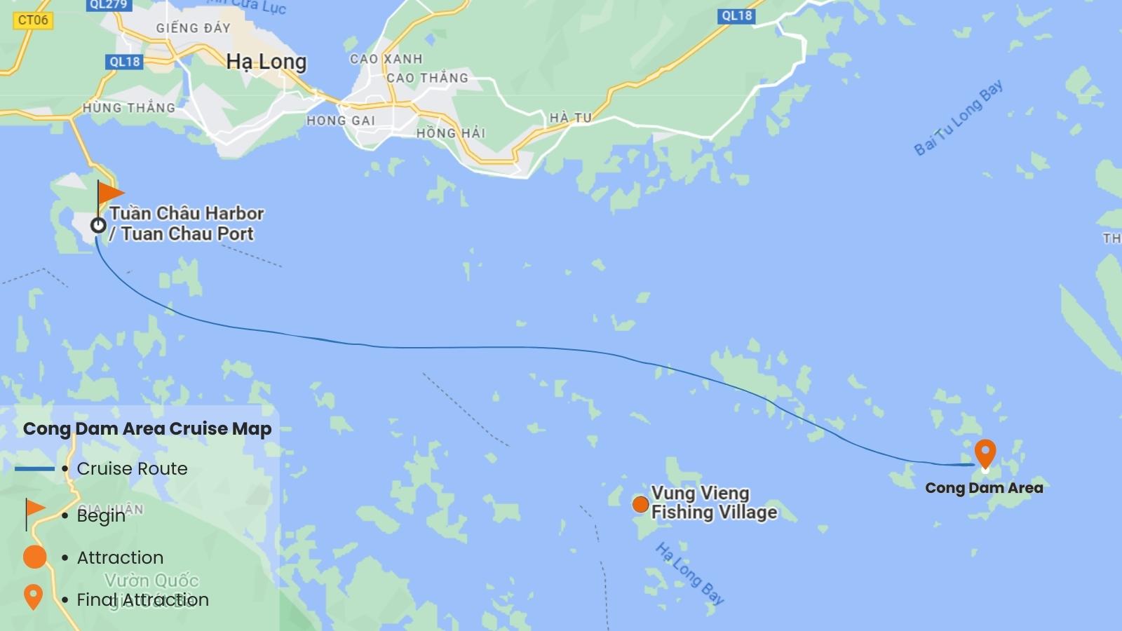 Cong Dam Area Cruise Map
