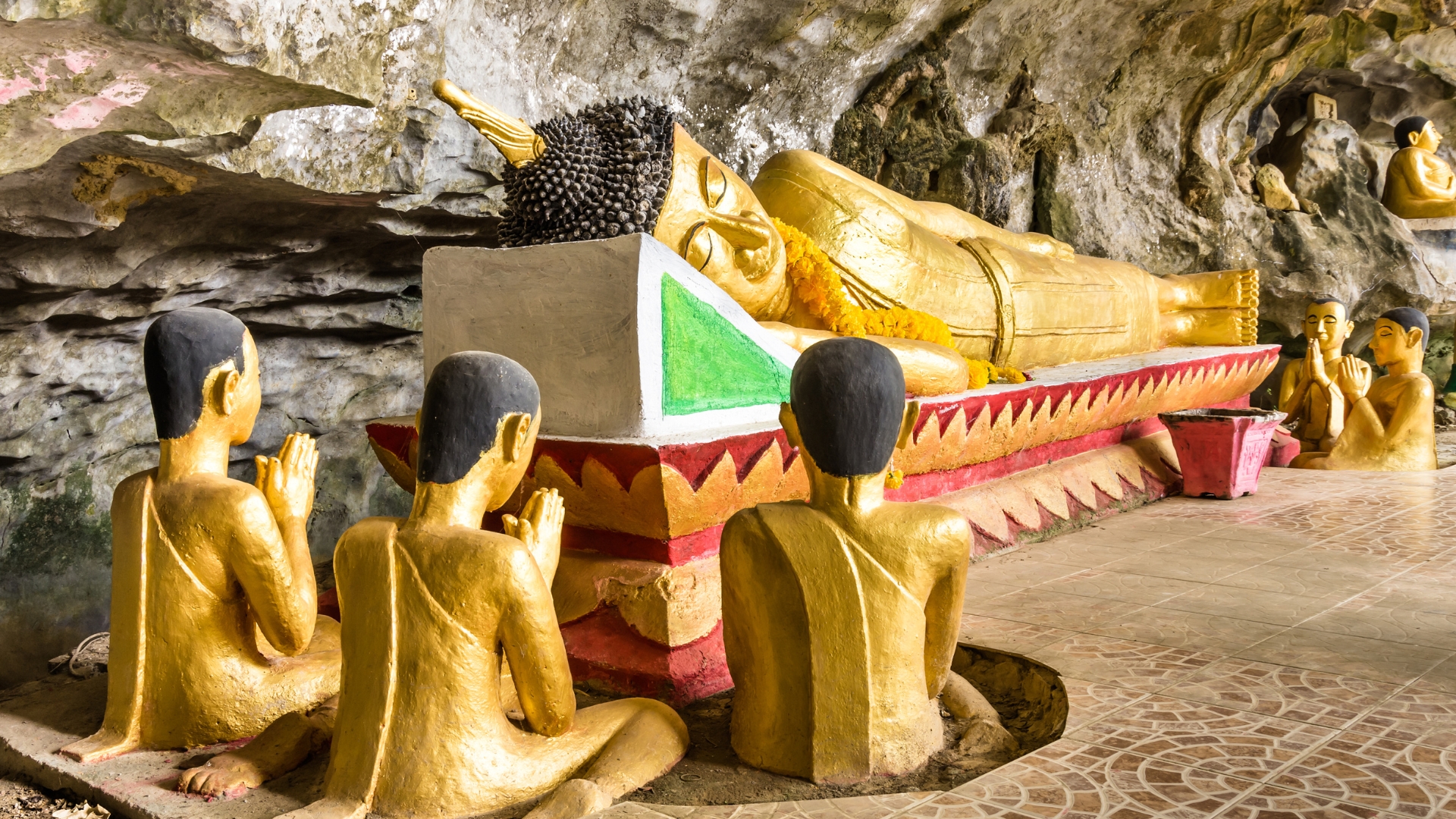 Buddha Statue At Elephant Cave In Vang Vieng, Laos