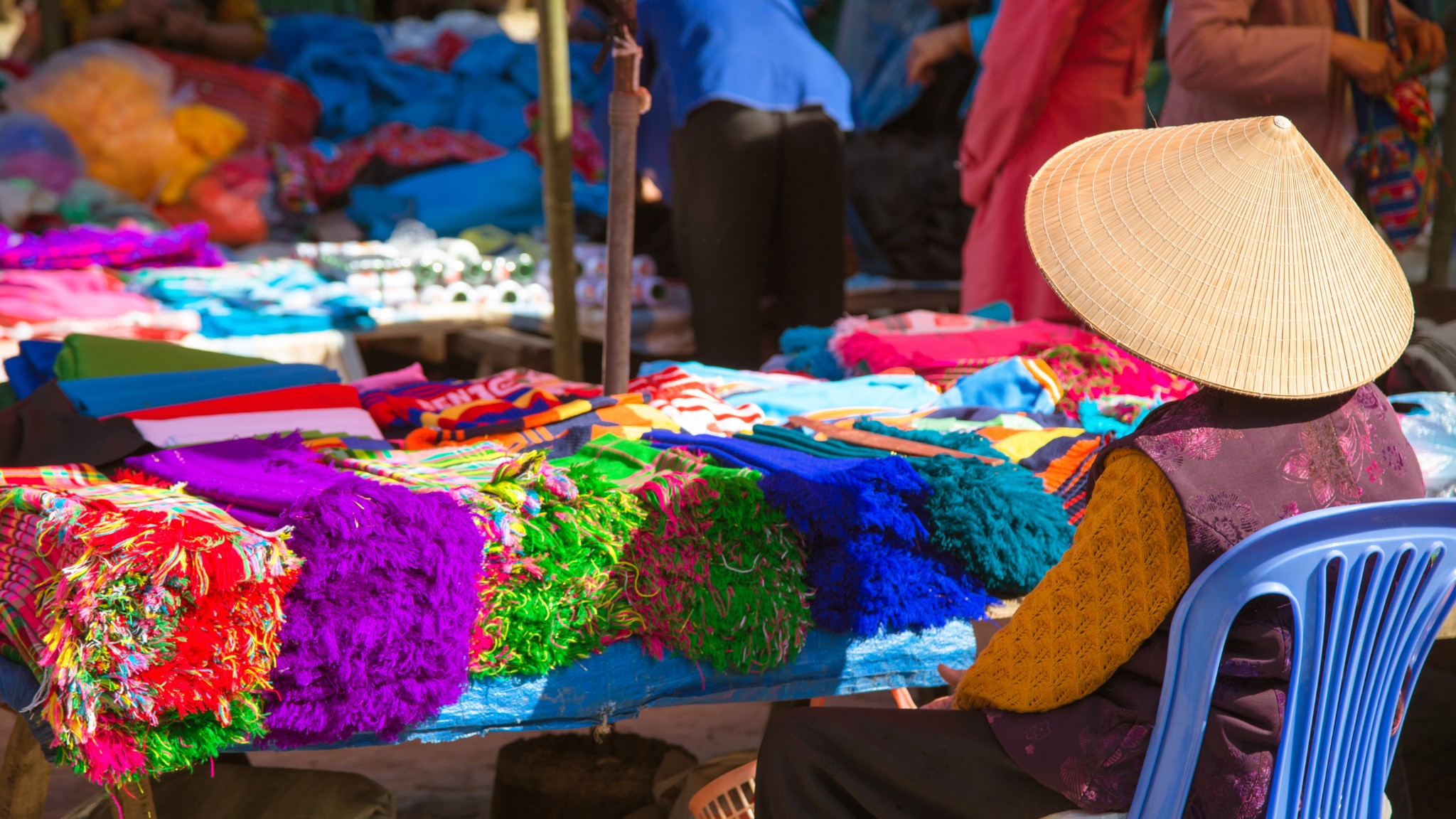 Colorful Garments At Bac Ha Market