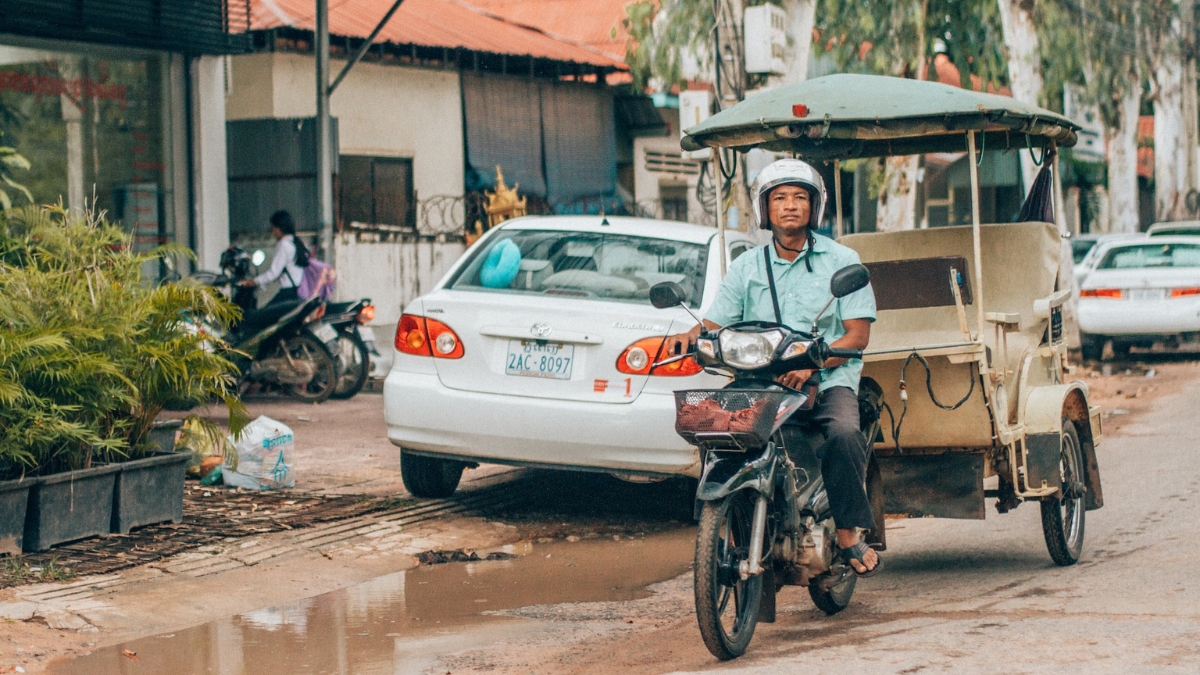 Tuk Tuk Is A Popular Mean Of Transportation In Phnom Penh