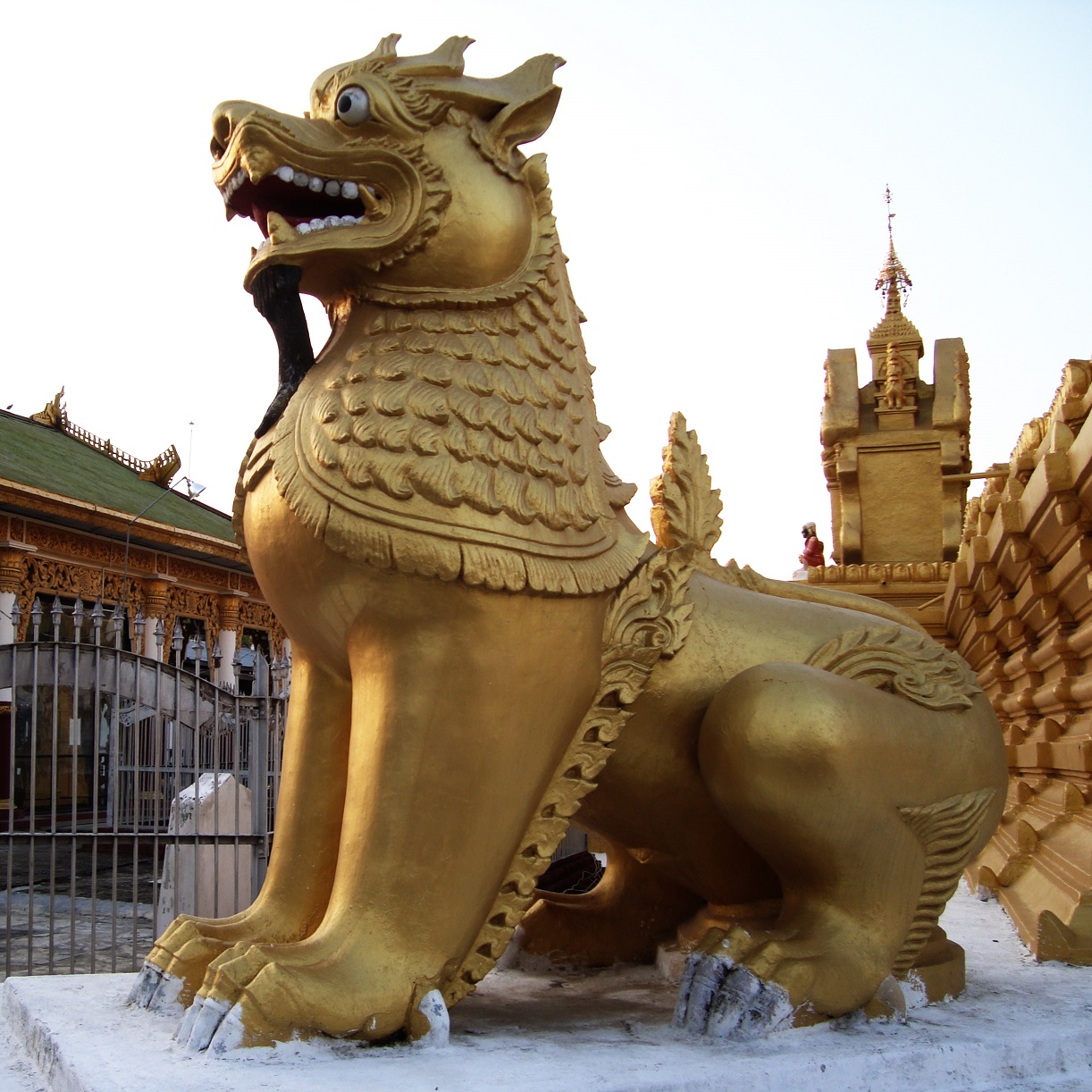 Sculpture Of Myanmar Mythical Lion