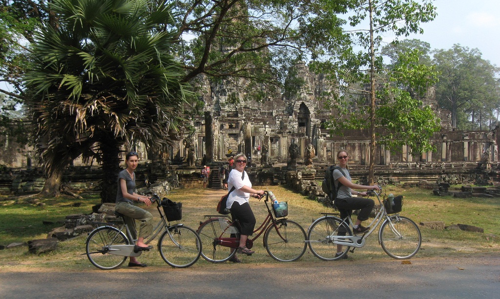 Biking is a very exciting way to explore the temples of Angkor