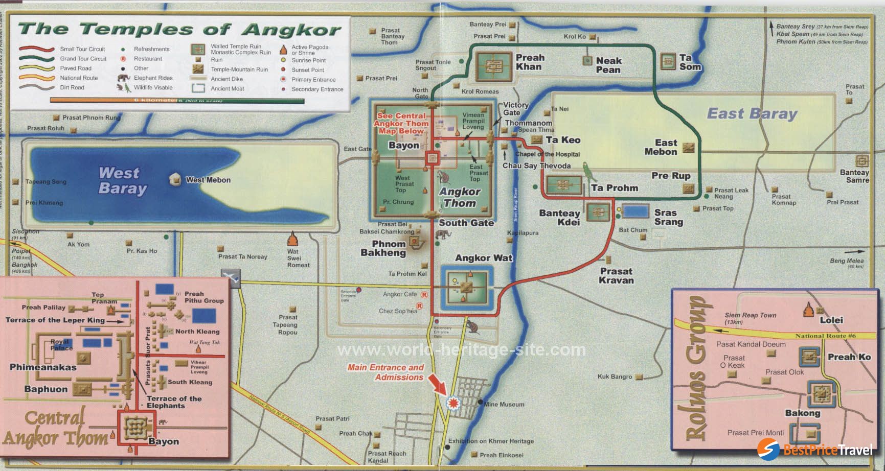 Angkor complex's map