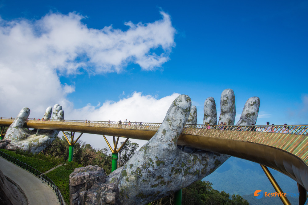 Golden Bridge in Ba Na Hills - tips for first time visitors when traveling to vietnam