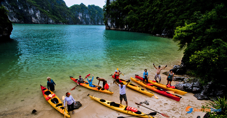 Kayaking through Halong Bay - the best way to explore