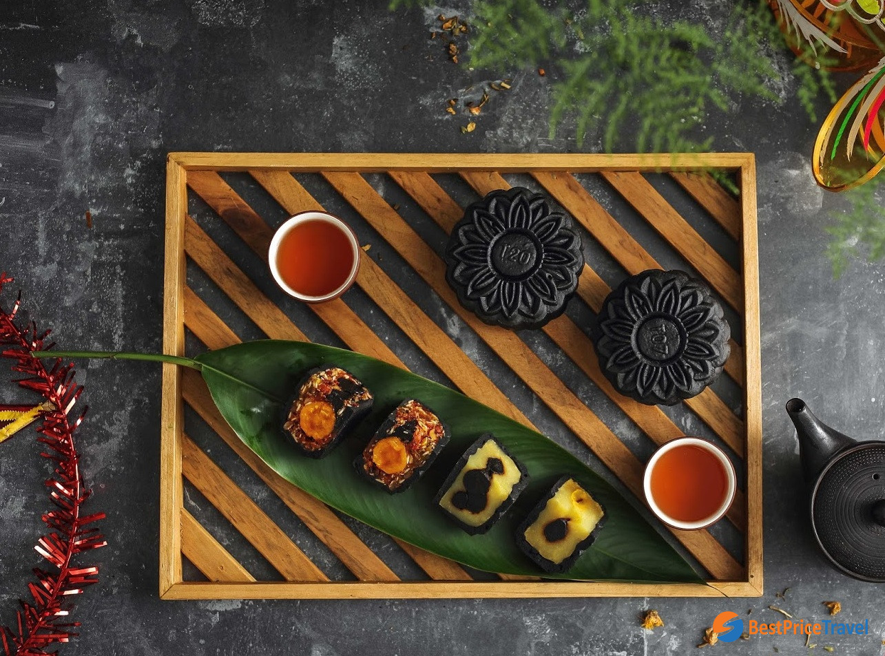 Black garlic mooncakes have been rising popular in Vietnam