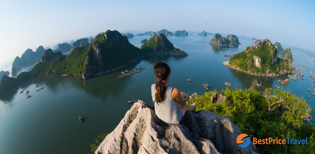 Stunning view for travel photos in Halong Bay
