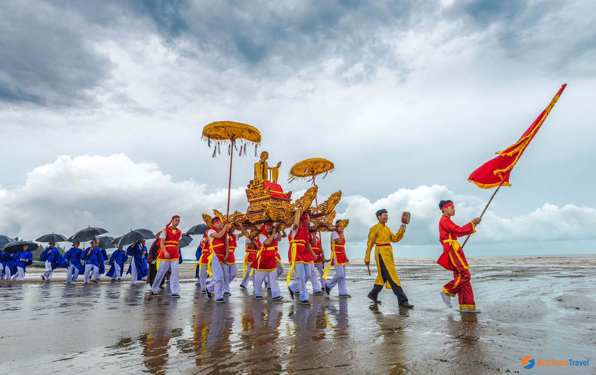 Procession Ritual in Tra Co Temple Festival