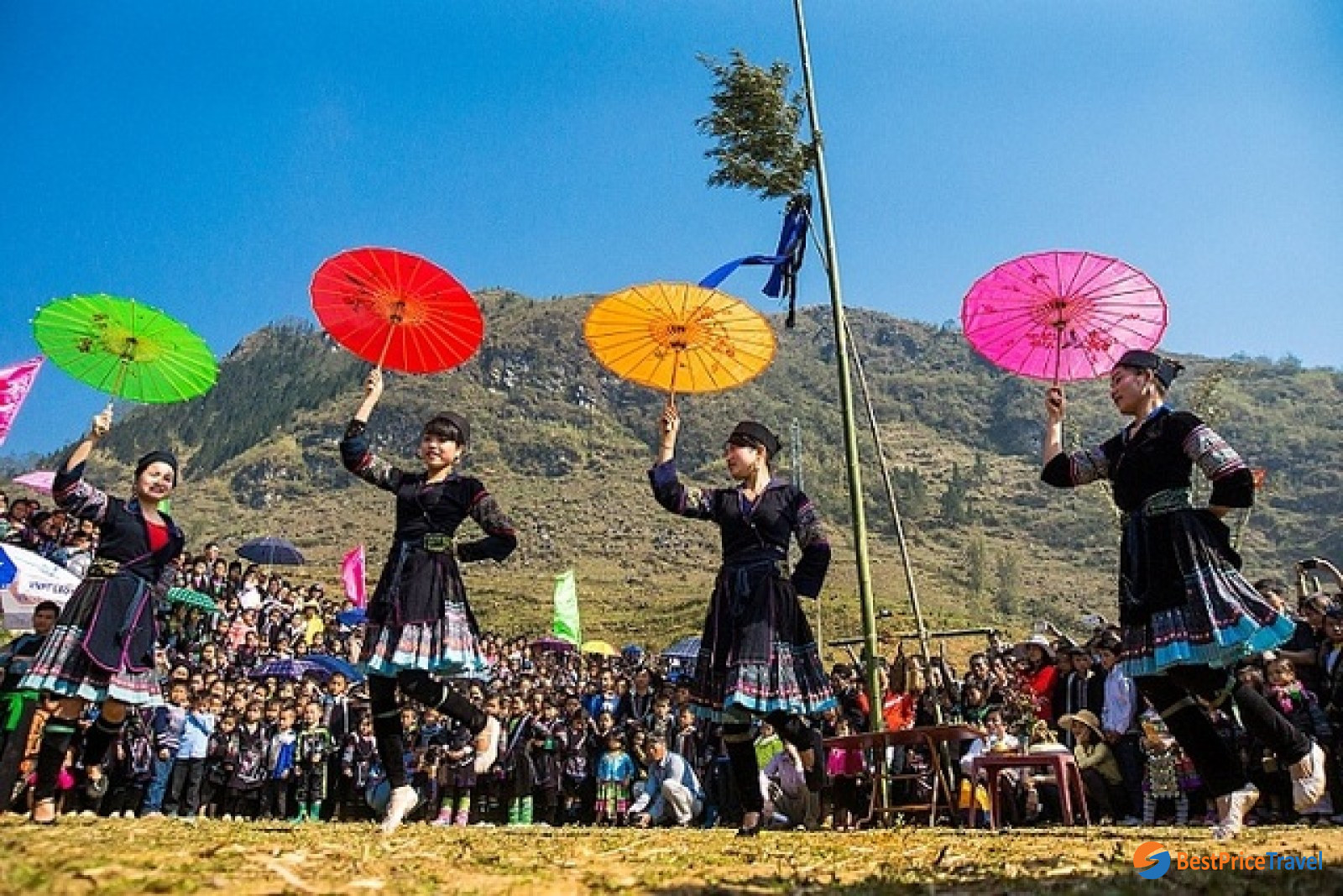 The Girls Dance in The Gau Tao Festival