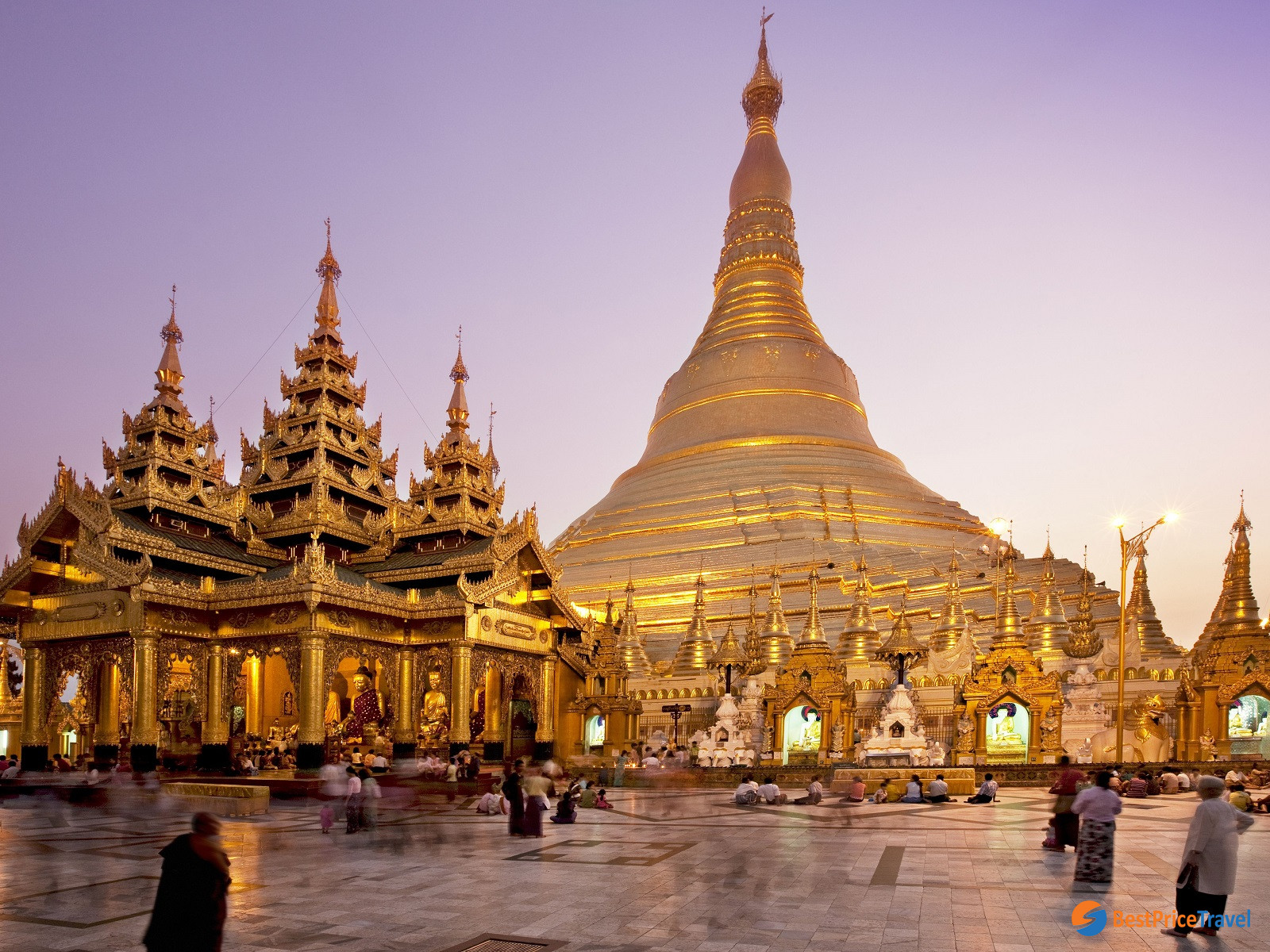 Shwedagon Pagoda is the main highlight of one day trip in Yangon