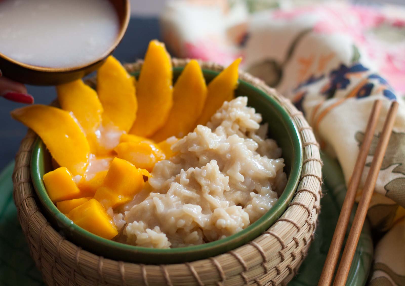 Thai Traditional Food Mango Sticky Rice