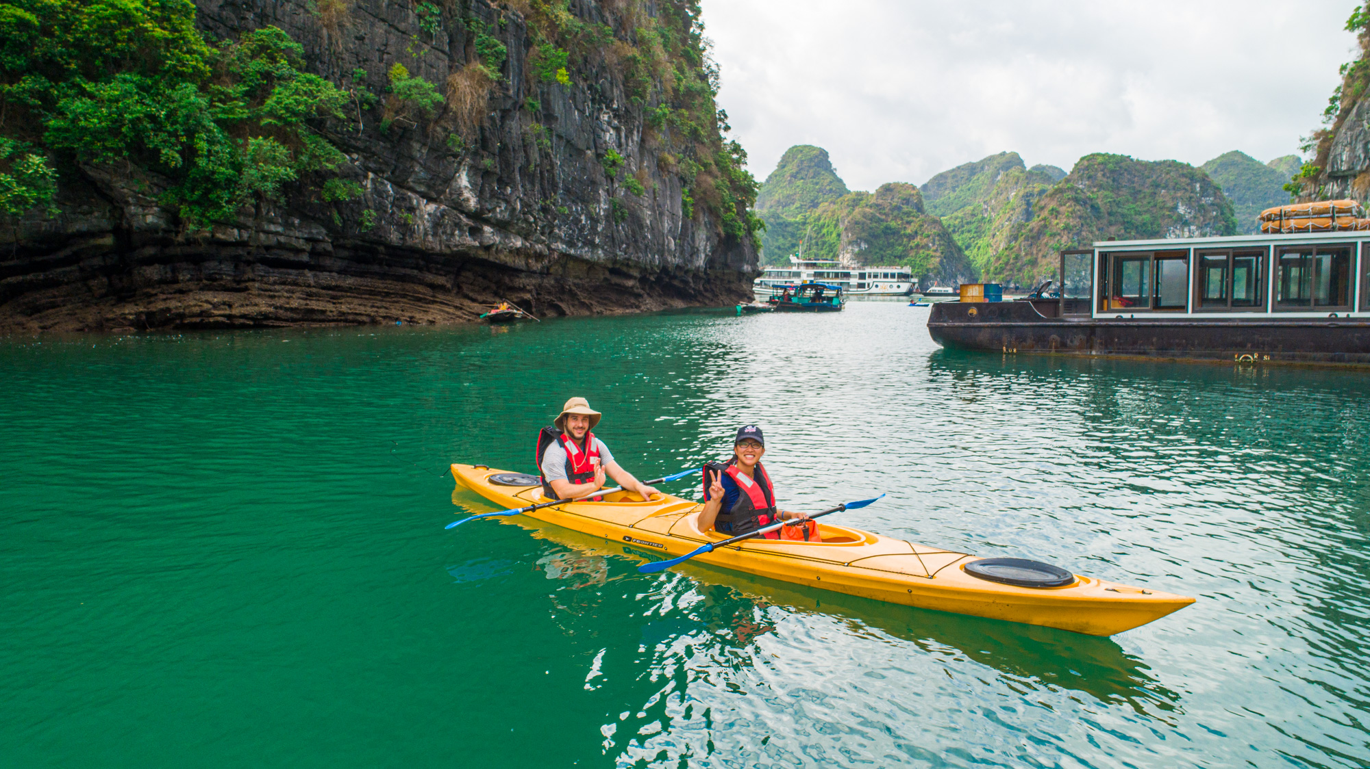 Kayaking in Bai Tu Long Bay