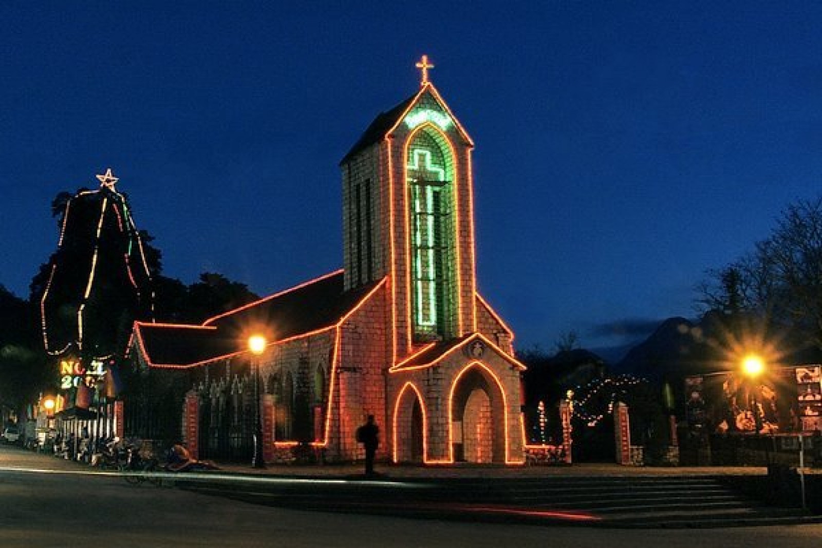 stoned church for nightlife activities in Sapa
