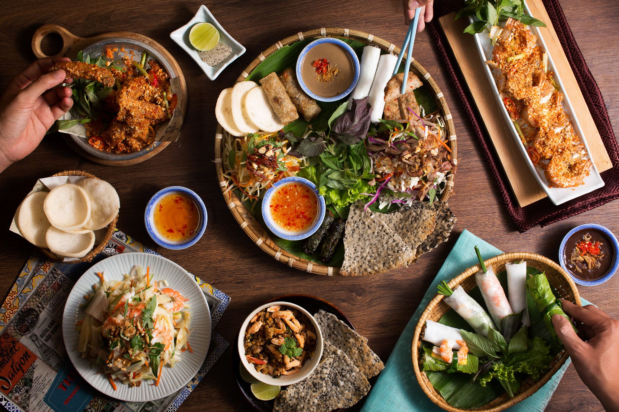 There is a mix of diverse cuisine in Saigon
