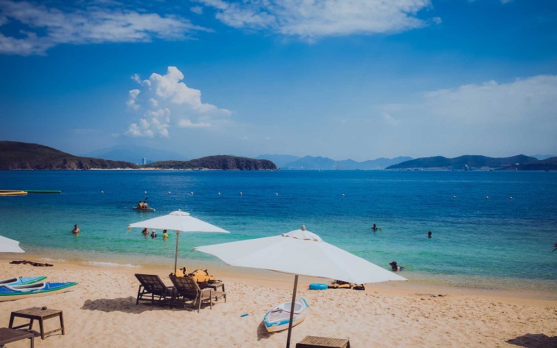 Relaxing on the beach in Nha Trang