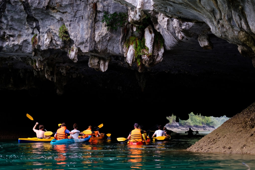 Dark and Light cave of halong bay two day cruise itinerary