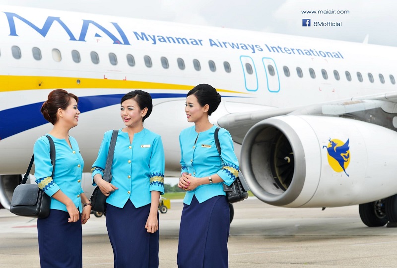 Average air-fares for domestic flights in Myanmar