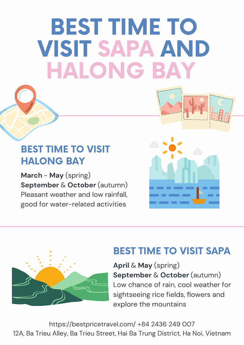 best time to visit Sapa and Halong Bay 