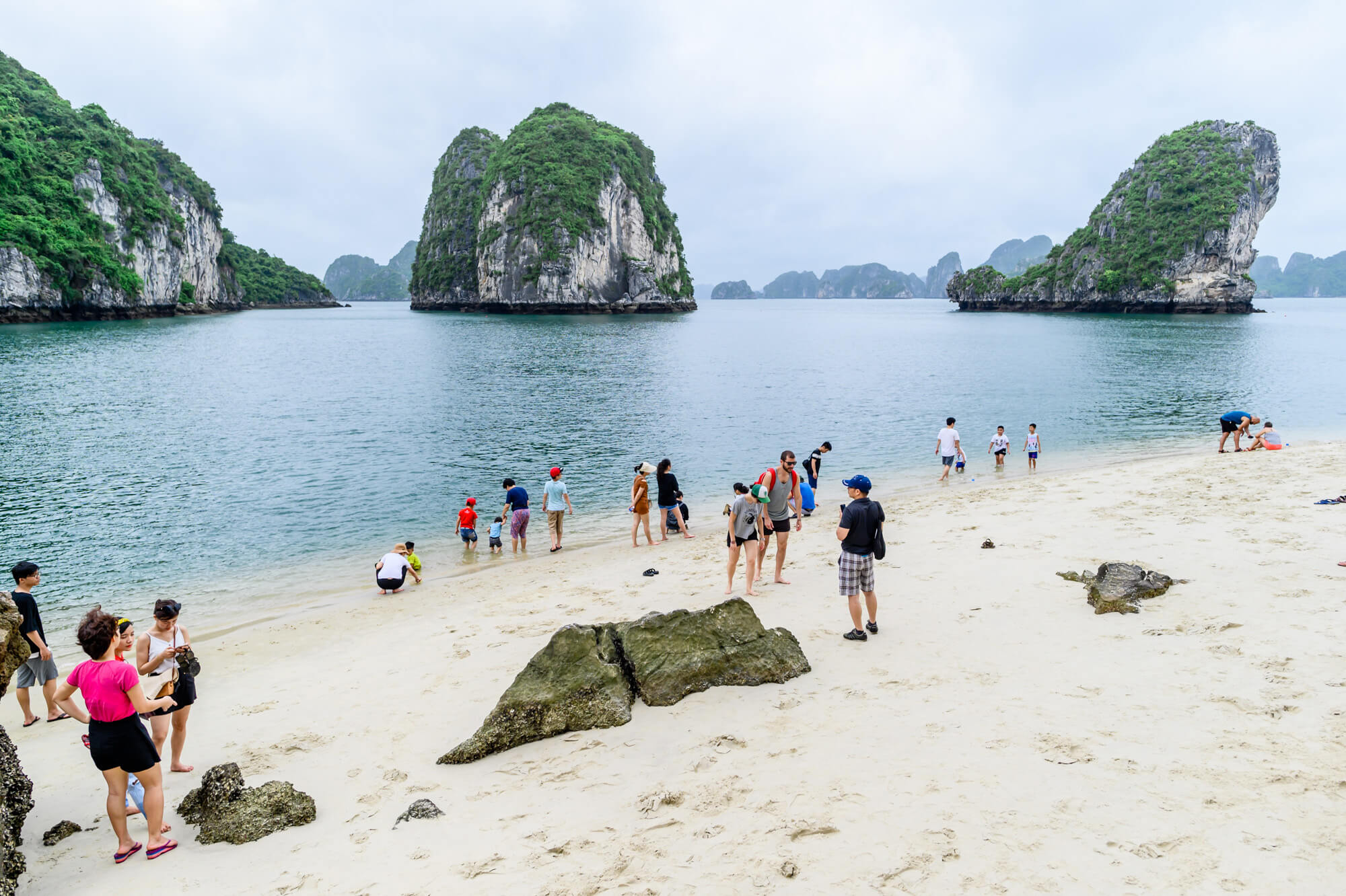 Swimming in Halong Bay
