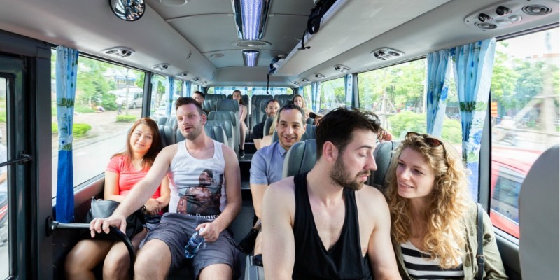 Shuttle bus is the best ways to travel Hanoi - Halong Bay