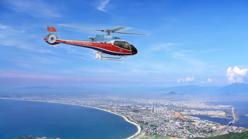 Fly from Hanoi to Halong Bay by helicopter