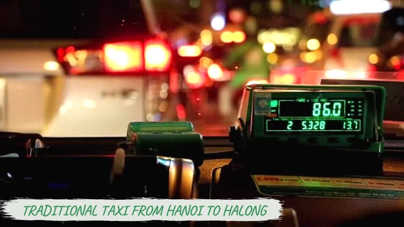 Traditional taxi from Hanoi to Halong Bay