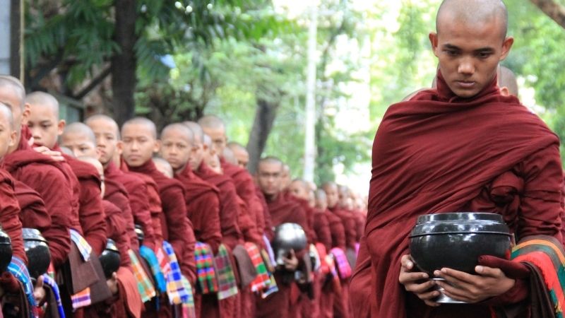 Budhhist Devotees in Mandalay
