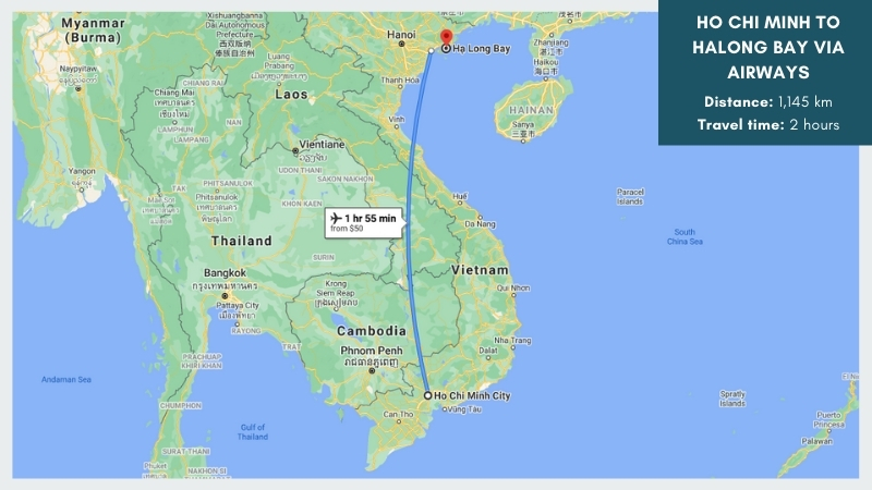 Ho Chi Minh to Ha Long airway