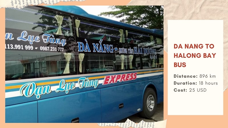 Da Nang to Halong Bay bus