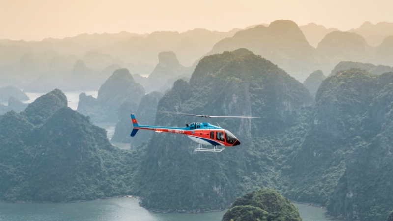 Halong Bay helicopter tour