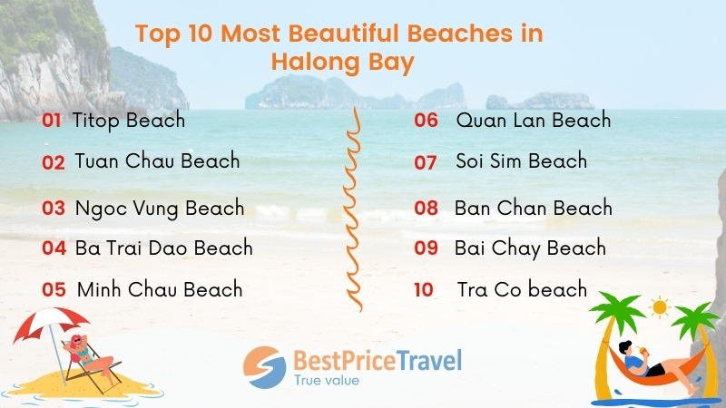 Beaches in Halong Bay