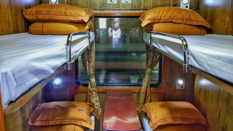 Soft bed cabin on Vietnam train