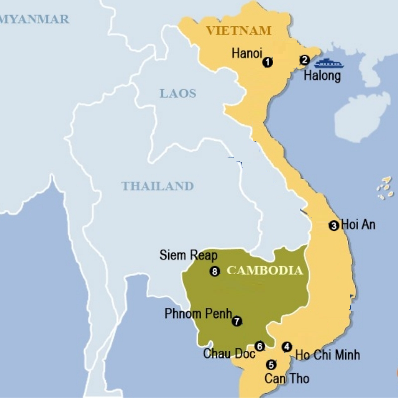 Vietnam to Cambodia