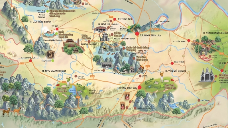 Ninh Binh Tourist maps