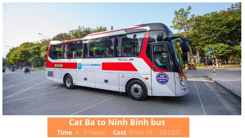 Cat Ba to Ninh Binh bus
