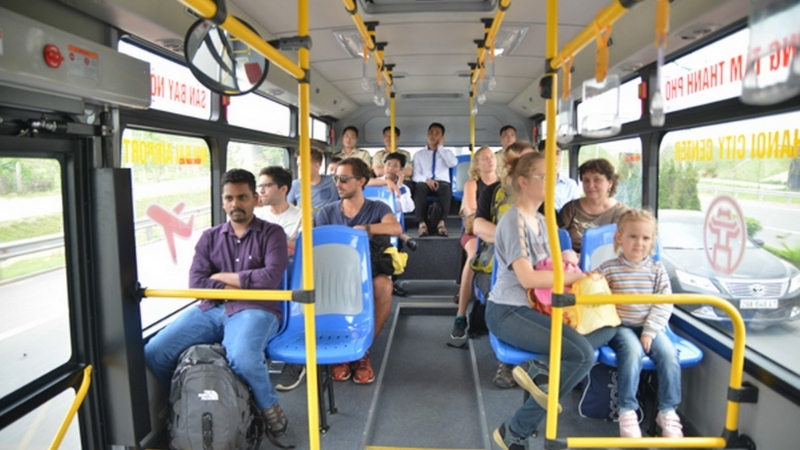 Inside the bus 86 Hanoi