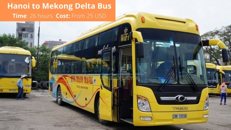 Hanoi to Mekong Delta bus