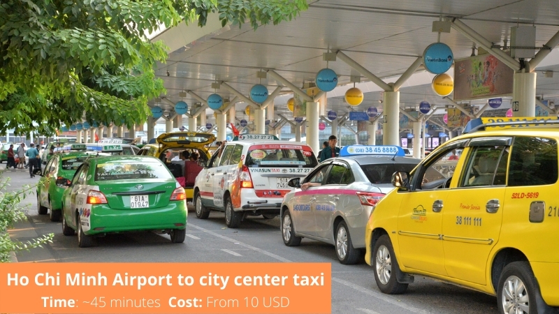 Ho Chi Minh Airport to city center taxi