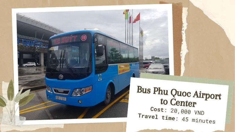 Phu Quoc airport to center bus