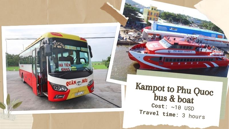 Bus & ferry from Kam pot to Phu Quoc