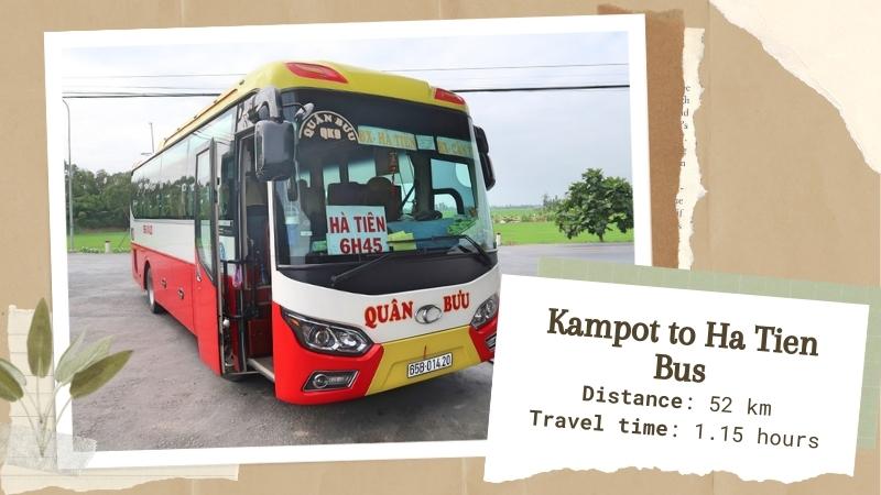 Bus from Kampot to Ha Tien