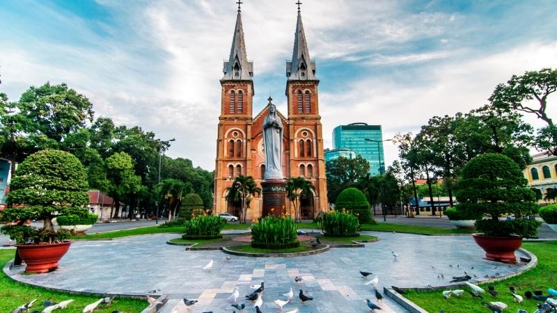 Vietnam Itinerary 3 Weeks Saigon Notre Dame Cathedral