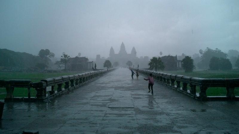Cambodia Weather June Angkor Wat In The Rain