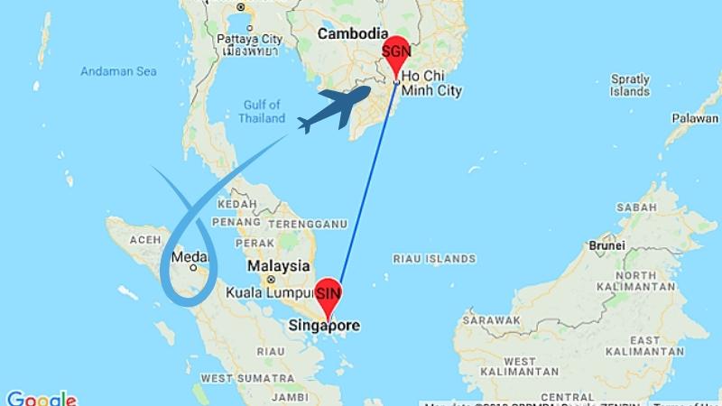 Singapore To Nha Trang Flight Route