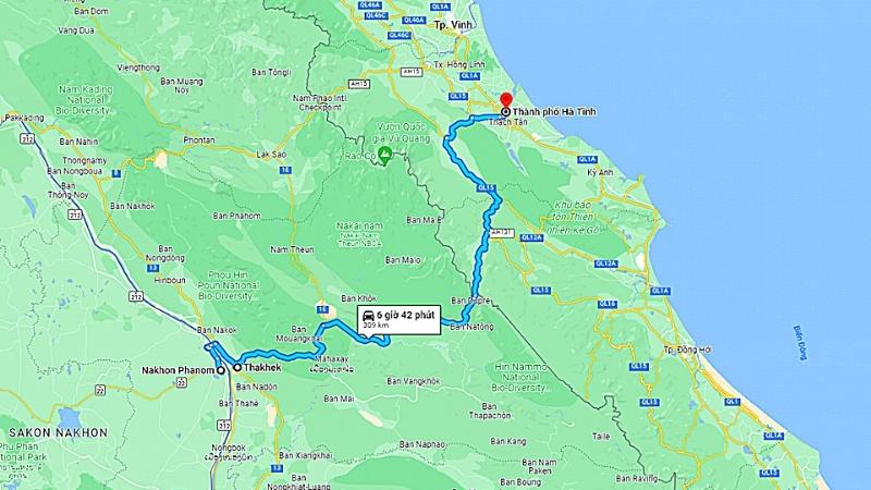 The Distance From Nakhon Phanom To Ha Tinh Is Approximately 300 Kilometres