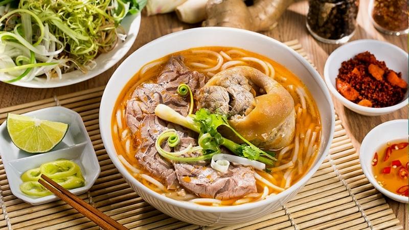 Traditional Vietnamese Food Hue Beef Noodles
