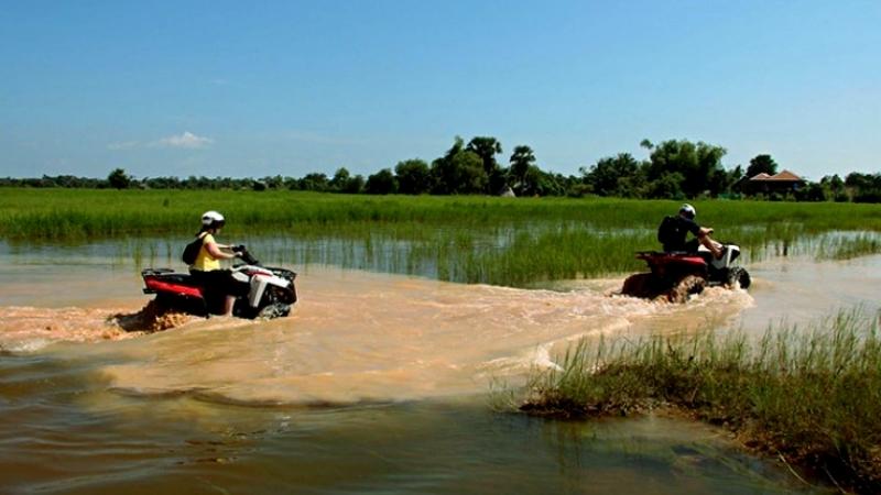 Conquer the river terrain on Killing Fields - Prek Thnot River - Kampong Kdol pagoda route