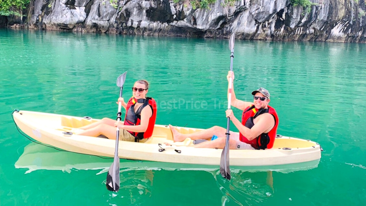 Kayaking is a must-try activity when traveling to Halong